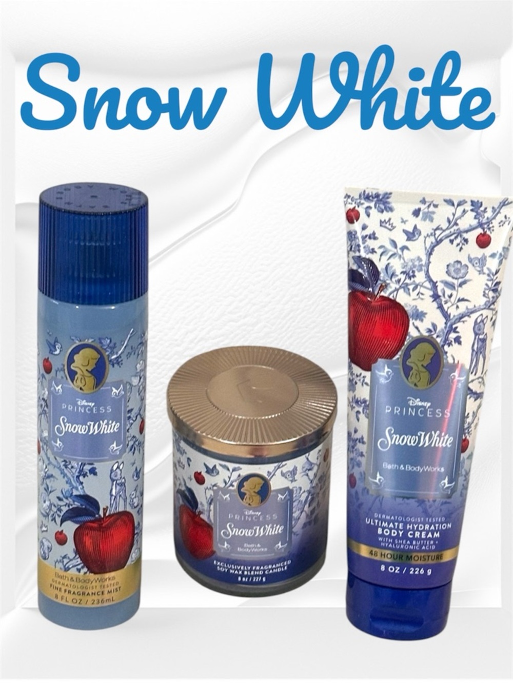 Disney Princess Snow White Mist, Lotion & Candle Set of 3. Brand new.